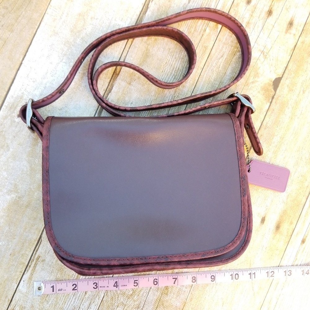 New Coach Patricia Exotic Trim Crossbody